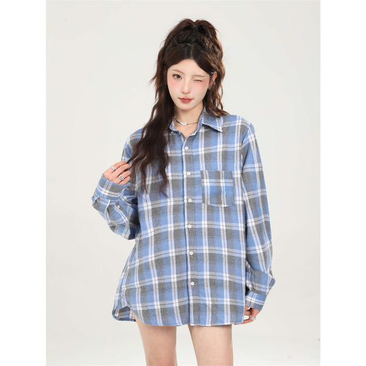 Camisa Larga de Protección Solar Estilo Retro para Mujer - Image 25