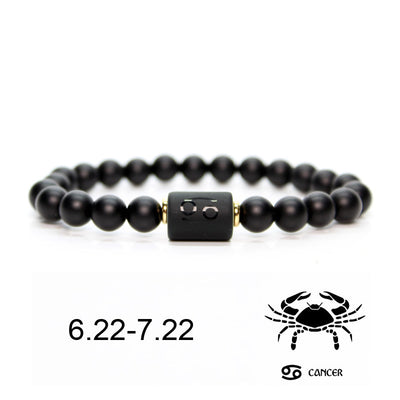 Pulsera de Piedra Natural Ágata Negra Mate para Hombre - Image 8