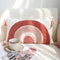 Funda de Almohada Arcoíris en Chenilla Suave - Almohada Lumbar Decorativa