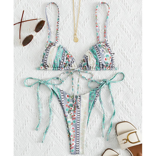 Traje de Baño Enterizo con Estampado Estilo Chino - Image 32