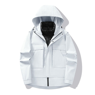 Chaqueta Cortaviento de Trabajo 3 en 1 Desmontable para Exterior - Image 4