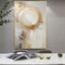 Cuadro Abstracto Moderno Círculo Dorado - Pintura al Óleo Artesanal sin Marco