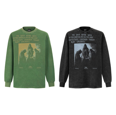 Playera Americana de Manga Larga con Estampado Fotográfico