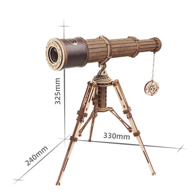 Telescopio Astrónomo Geógrafo de Madera – Juguete 3D para Armar - Image 12