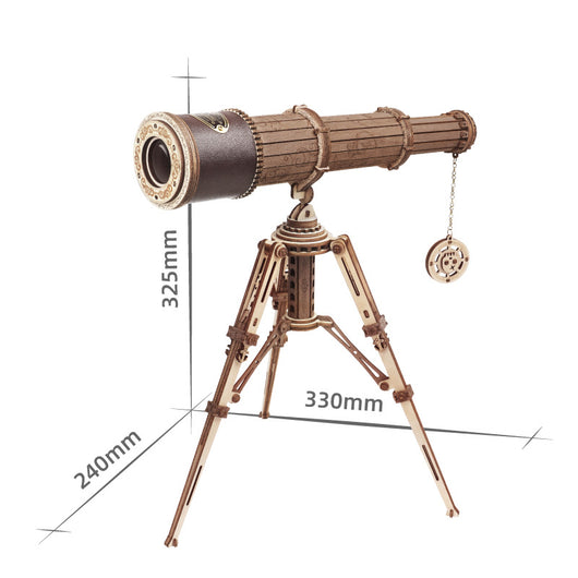 Telescopio Astrónomo Geógrafo de Madera – Juguete 3D para Armar - Image 12
