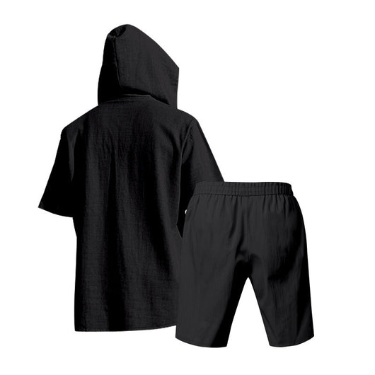 Conjunto Deportivo Holgado de Lino Transpirable con Capucha - Image 32