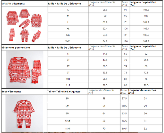 Red and white Christmas pajama set with long-sleeve top and pants, featuring a Fair Isle reindeer and tree print. - Image 11