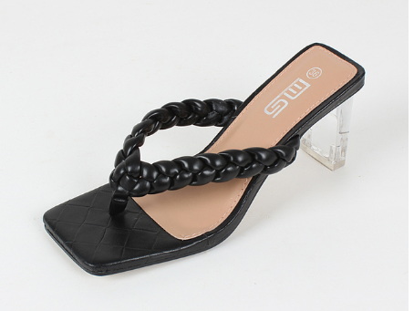 Sandalias de Cristal Elegantes con Tacón Cómodo - Estilo Europeo - Image 5