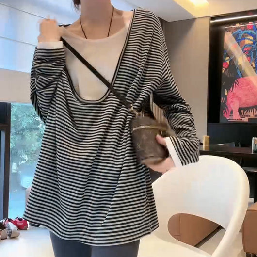 Blusa Rayada de Manga Larga Elegante - Image 8