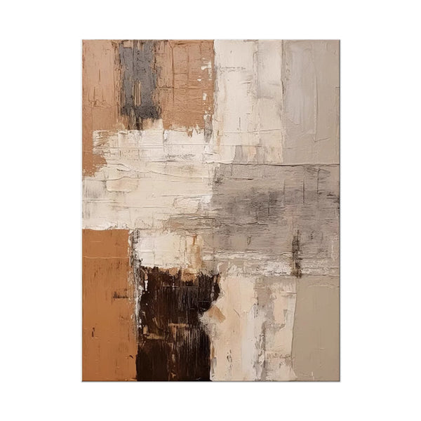 Cuadro Abstracto Texturizado Marrón Pintura Hecha a Mano Arte Minimalista Wabi-sabi - Image 4