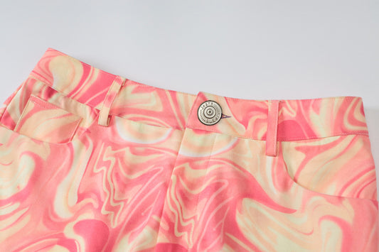 Pantalones Estampados Holgados Acampanados para Mujer - Image 2