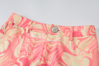 Pantalones Estampados Holgados Acampanados para Mujer - Image 2