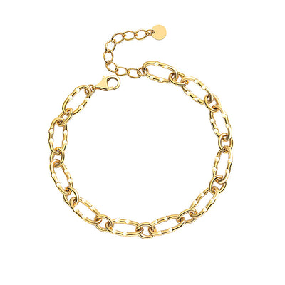 Joyas de Plata Esterlina Mujer Estilo Hip Hop Dorado - Image 9