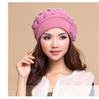 Gorro Invierno Mujer Doble Capa Lana Conejo - Abrigo Cálido y Elegante - Image 17
