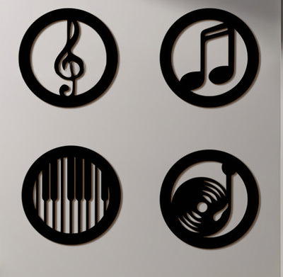 Decoración de Pared Musical en Madera - Notas Negras - Image 4