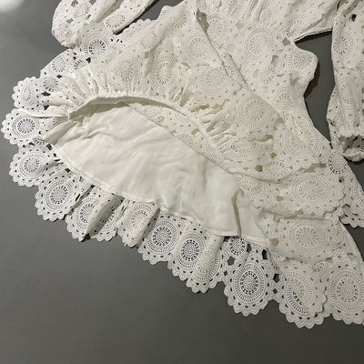 Vestido Elegante con Encaje Calado y Escote en V para Mujer - Image 25