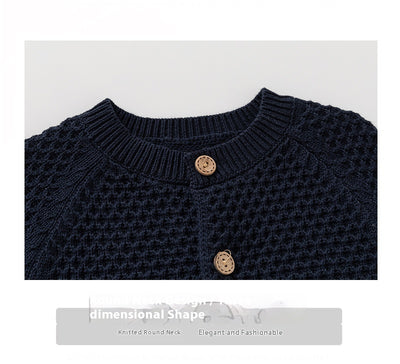 Suéter Abrigo Infantil Cuello Redondo para Otoño e Invierno - Image 8