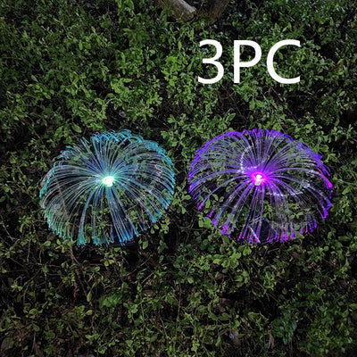Luz Medusa Solar con Fibra Óptica para Decoración Navideña de Patio - Image 7