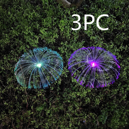 Luz Medusa Solar con Fibra Óptica para Decoración Navideña de Patio - Image 7
