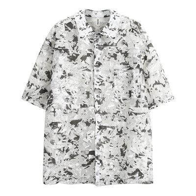 Camisa Manga Corta Tie-Dye Contraste para Hombre - Image 5