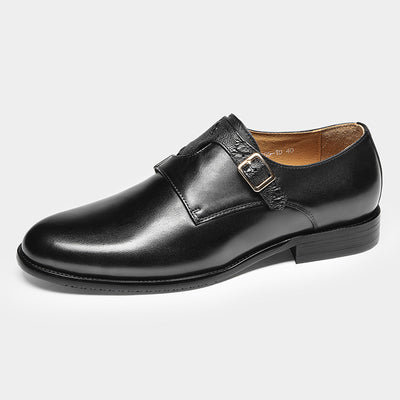 Zapatos de Cuero Ejecutivo Retro con Doble Hebilla - Estilo Clásico para Hombre - Image 5