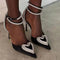 Sandalias Elegantes con Corazones de Cristal Brillante - Diseño Versátil