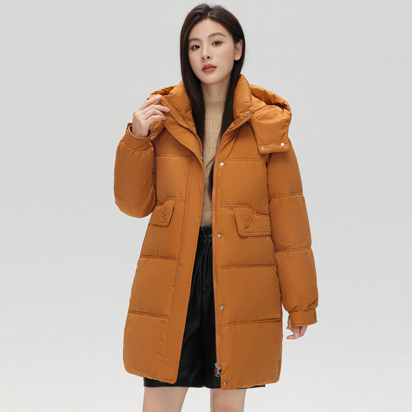 Abrigo Acolchado con Plumón y Capucha - Chaqueta de Algodón Elegante
