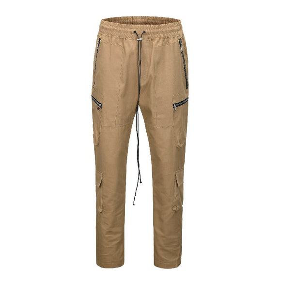 Pantalones Cargo Holgados con Cordón y Diseño de Hebilla - Ropa de Trabajo Funcional
