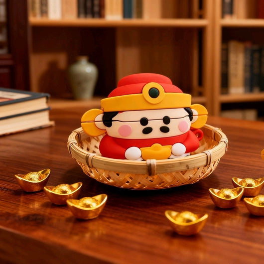 Funda para Audífonos Bluetooth Dios de la Prosperidad - Diseño Kawaii - Image 3
