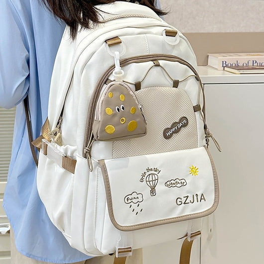 Mochila de Gran Capacidad Ligera con Diseño de Contraste - Image 3