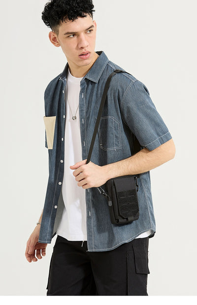 Bolsa Táctica Oxford Impermeable Estilo Coreano para Hombre - Image 12