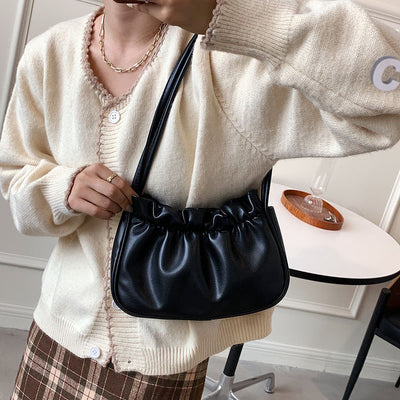 Bolsa Nube con Pliegue Asimétrico de Un Hombro - Image 14