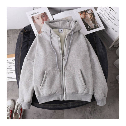 Cardigan Hoodie Suelto con Cierre para Estudiantes - Image 12