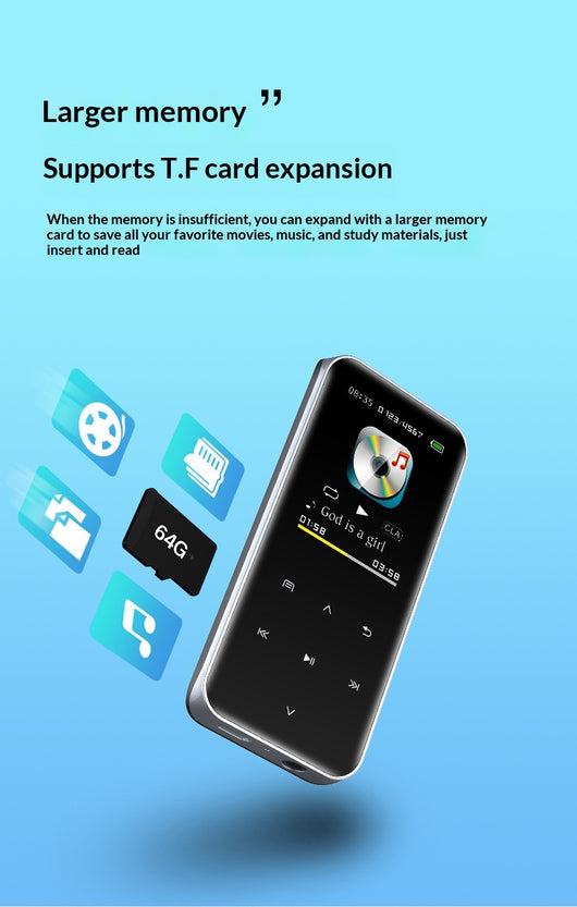 Reproductor MP4 Portátil M22 con Pantalla Táctil 1.8" y Bluetooth para Estudiantes - Image 15