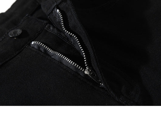 Jeans Negros Rotos Estilo Urbano para Hombre - Image 15
