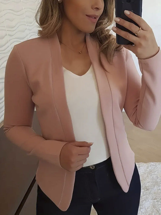 Cardigan Blazer Ejecutivo de Manga Larga Talla Pequeña - Image 9