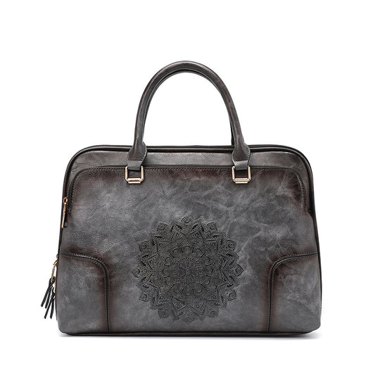 Bolso Tote Ejecutivo con Textura Embossed Vintage - Image 18