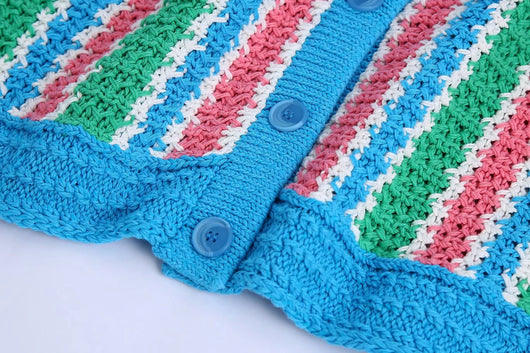Chaqueta Suéter Tejido a Rayas para Mujer - Image 12