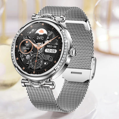 Reloj Inteligente para Mujer con Monitoreo de Salud y Llamadas Bluetooth