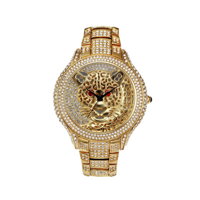 Reloj de Cuarzo para Mujer con Diamantes y Estampado Leopardo Personalizado - Image 7
