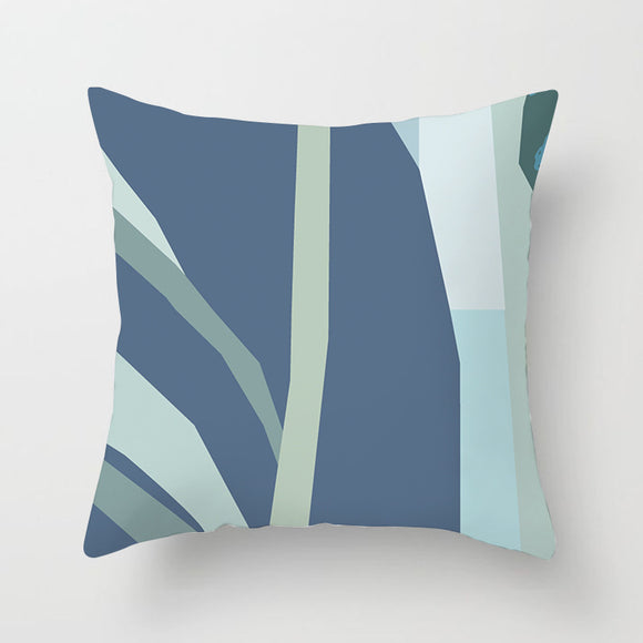 Funda de Almohada Geométrica Moderna en Poliéster Peachskin
