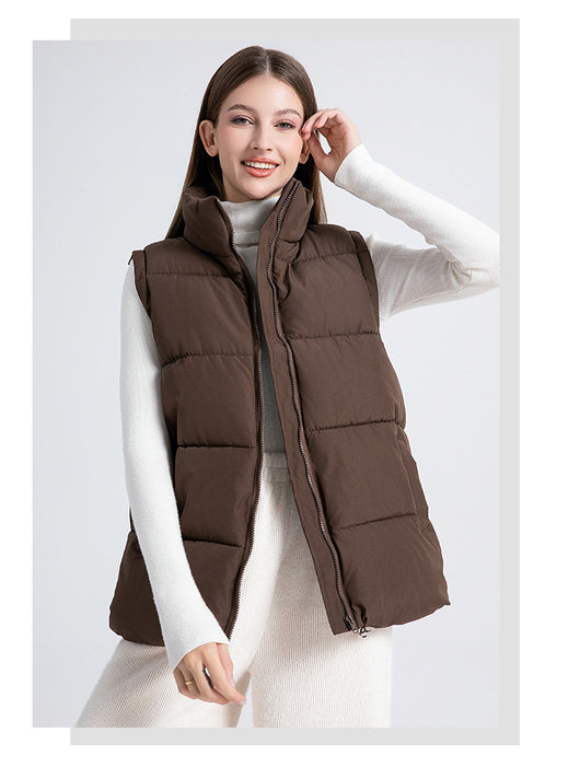 Chaleco Térmico Acolchado sin Mangas con Cuello Alto para Mujer - Image 20