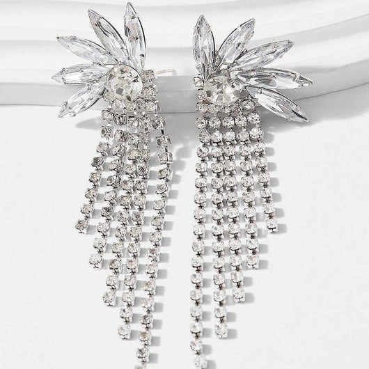 Aretes Largos Superpuestos en Capas con Borlas - Image 2
