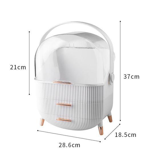 Organizador de Maquillaje y Skincare con 2 Cajones y Tapa Transparente - Image 2