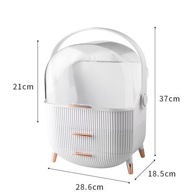 Organizador de Maquillaje y Skincare con 2 Cajones y Tapa Transparente - Image 2
