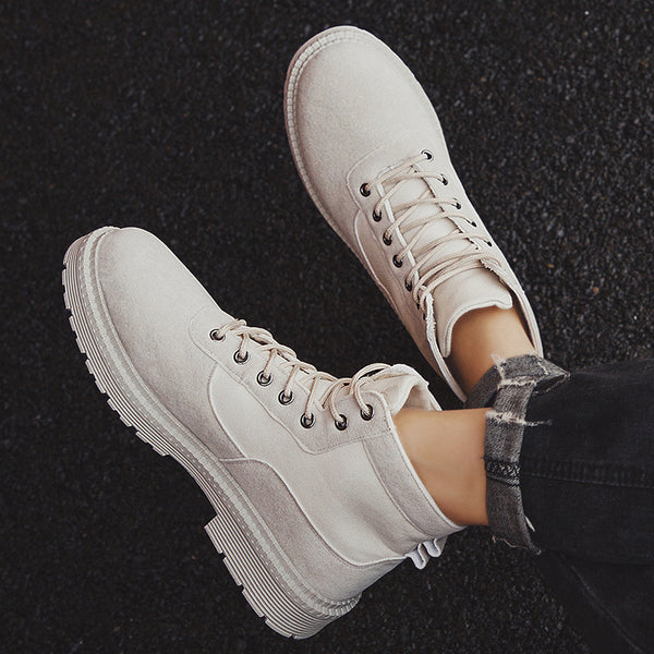 Botas Martin Hombre Estilo Británico - Zapatos Trabajo Versátil Tendencia