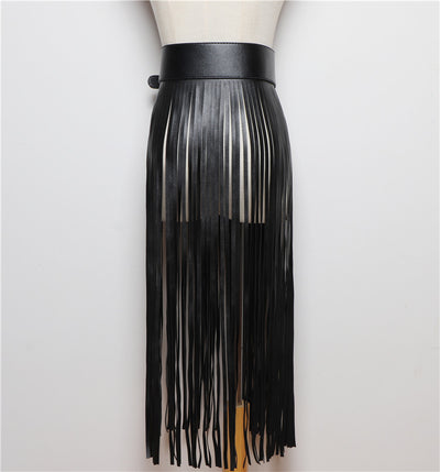 Cinturón de Cuero Negro Versátil - Ancho Ajustable