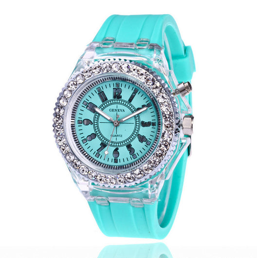 Reloj LED Luminoso Geneva para Mujer con Pulsera de Silicona - Image 17