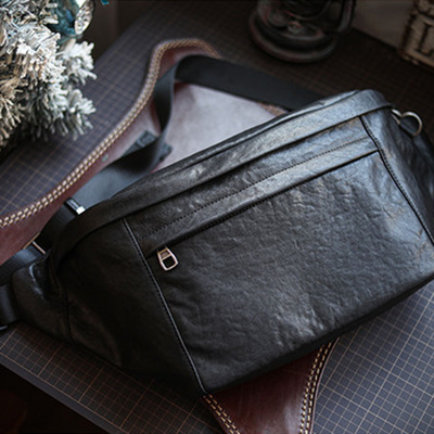 Bolsa Mensajero de Cuero Vacuno Vintage Gran Capacidad para Hombre - Image 10