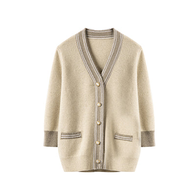 Conjunto de Lujo: Cardigan de Cachemira + Pantalón Recto Ancho - Image 10